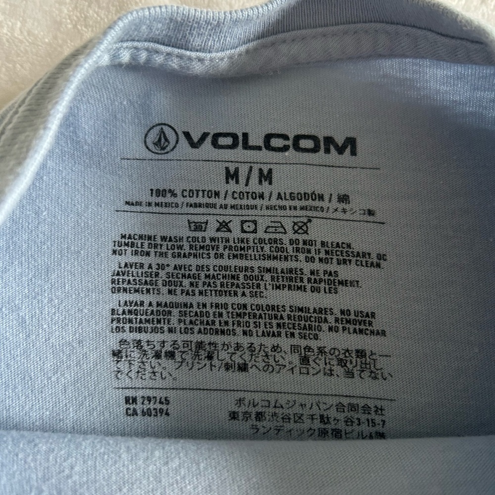 Volcom blue/gray t-shirt with Volcom logo size M - Picture 5 of 5